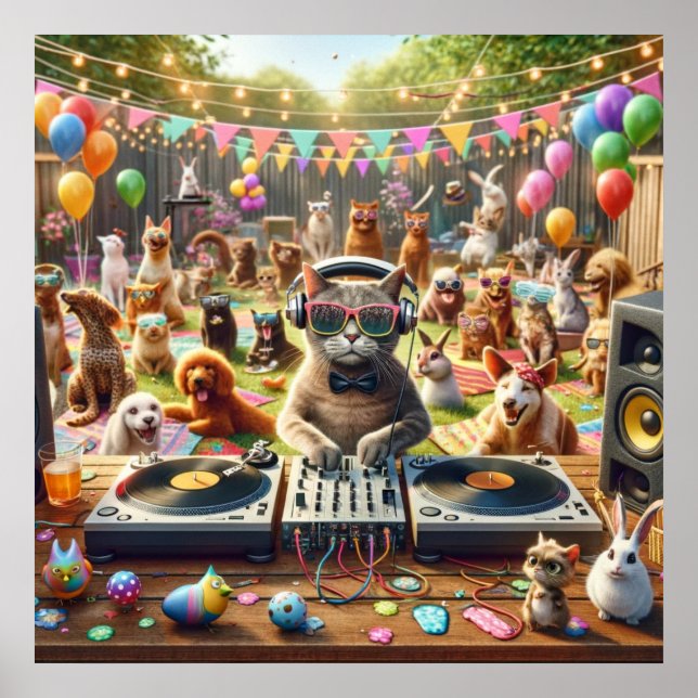 Póster Poster Fiesta mascota (Frente)