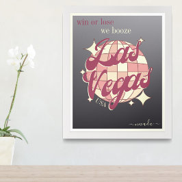 Póster Poster fiesta negro elegante de Las Vegas