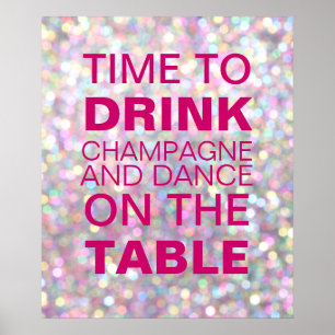 Póster Poster Fiesta Sparkly Champagne