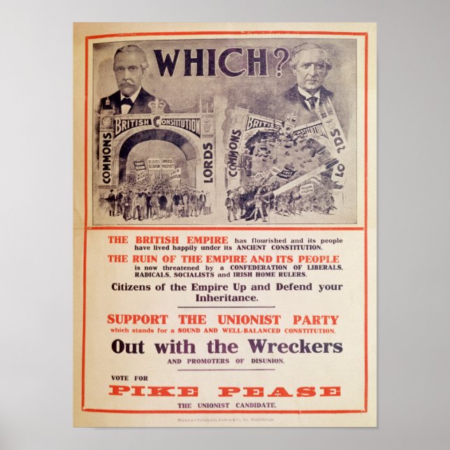 Póster Poster Fiesta unionista del General Británico (Frente)