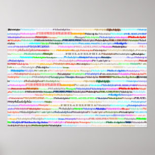 Póster Poster Filadelfia Text Design II