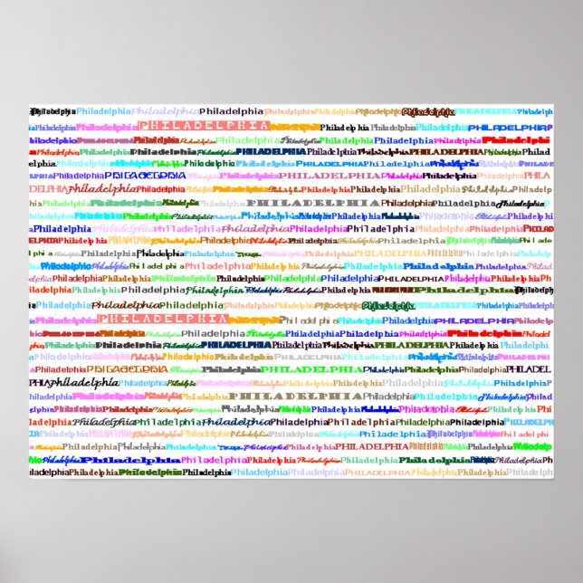 Póster Poster Filadelfia Text Design II (Frente)
