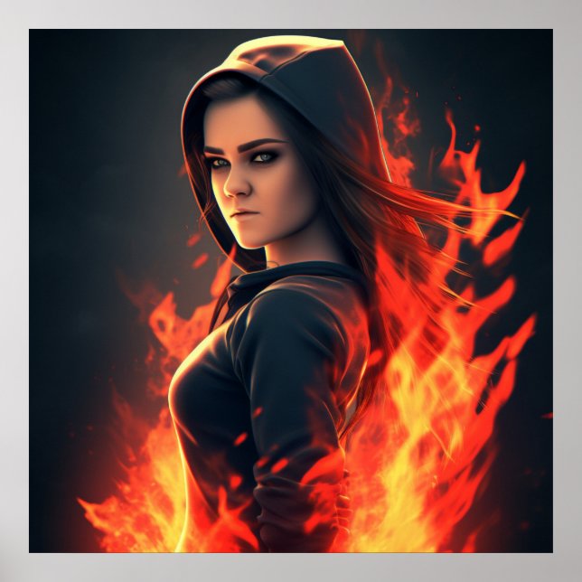 Póster Poster Fille Super-Héros (Frente)