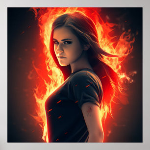 Póster Poster Fille Super-Héros