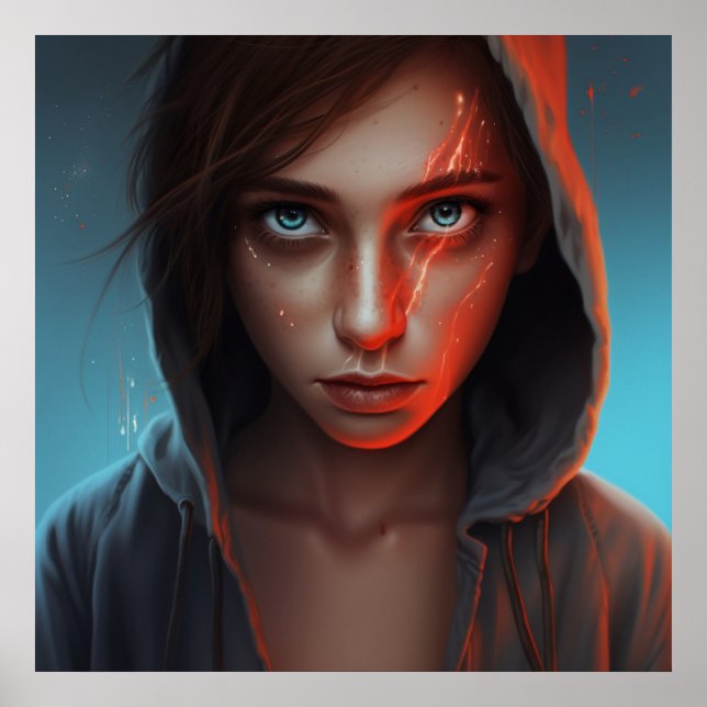 Póster Poster Fille Super-Héros (Frente)