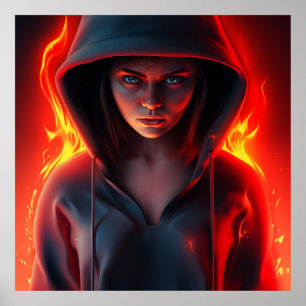 Póster Poster Fille Super-Héros