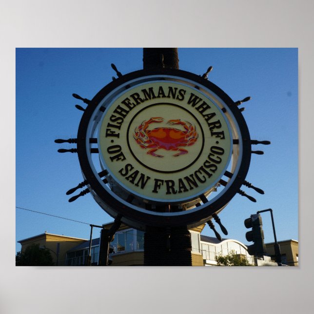 Póster Poster Fishermans Wharf de San Francisco (Frente)