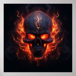 Póster Poster Flames of the Skull