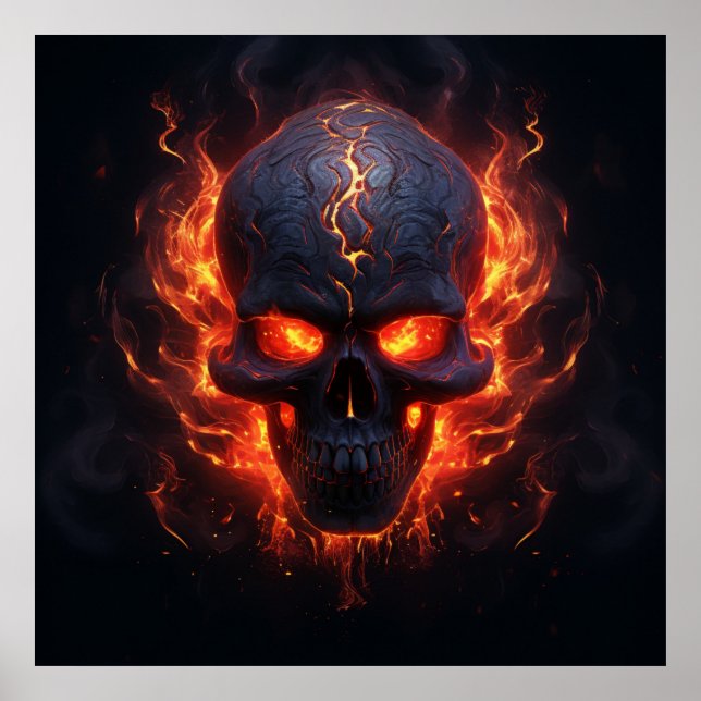 Póster Poster Flames of the Skull (Frente)