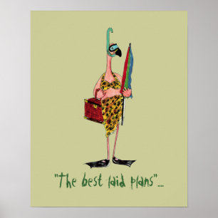 Póster Poster Flamingo Beach