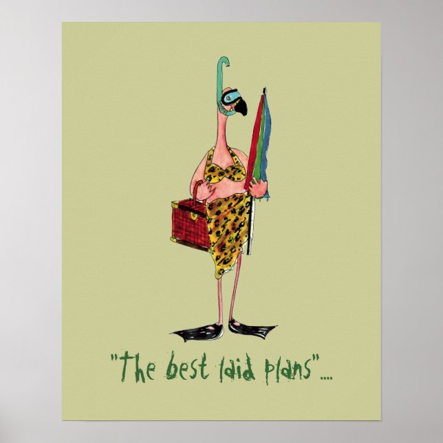 Póster Poster Flamingo Beach (Frente)