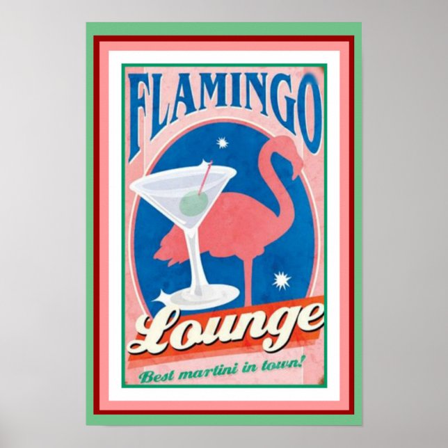Póster Poster Flamingo Lounge 13 x 19 (Frente)