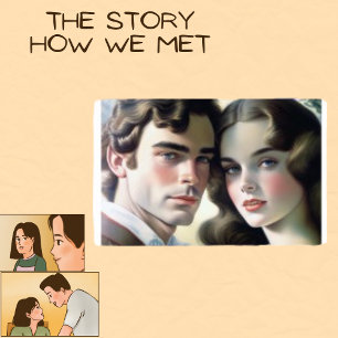 Póster Poster Flashy de la Pareja de Amor Vintage