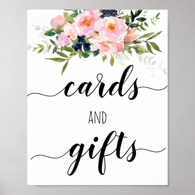Póster Poster Floral Bridal Shower Cards & Gifts (Frente)