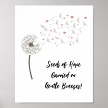 Poster floral de citas Inspiradoras de Cute Dandel
