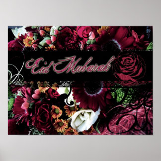 Póster Poster Floral Eid Mubarak