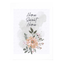 Poster Floral Hogar Dulce