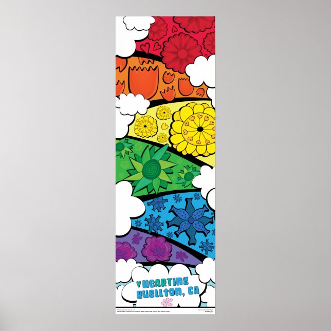 Póster Poster - Flores arcoiris - Buellton.Art (Frente)
