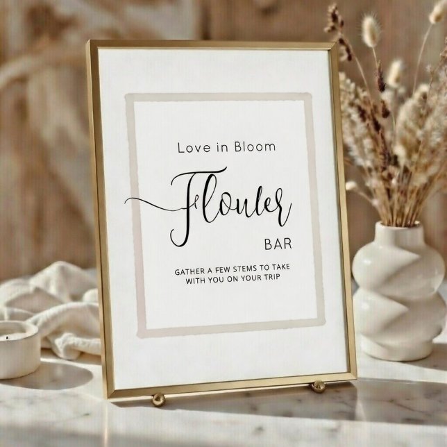 Póster Poster FLOWER BAR for bridal showers.  (Subido por el creador)