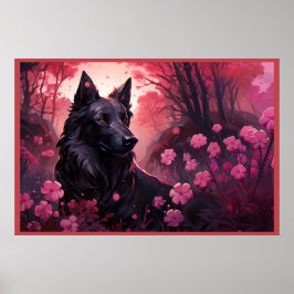 Póster Poster Flowers and Paws