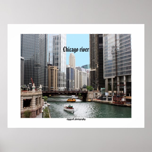 Póster Poster fluvial de Chicago (Frente)