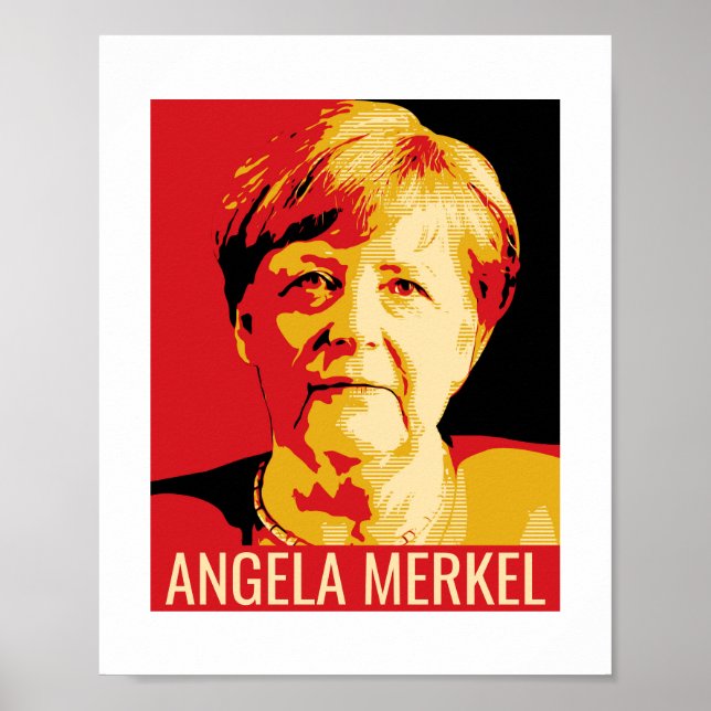 Póster Poster Flyer Angela Markel (Frente)