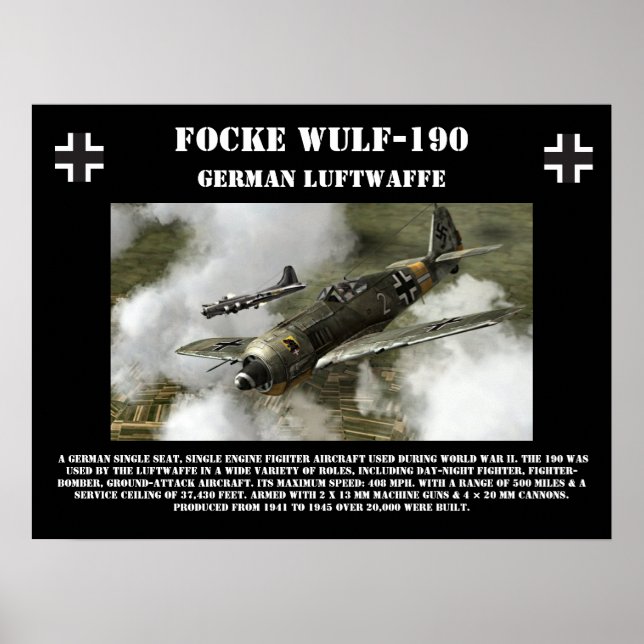 Póster Poster Focke Wulf-190 (Frente)