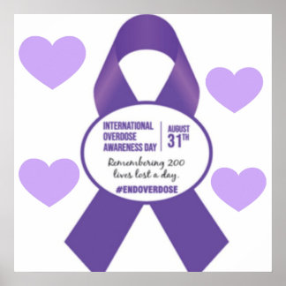 Póster Poster for International Overdose Awareness Day
