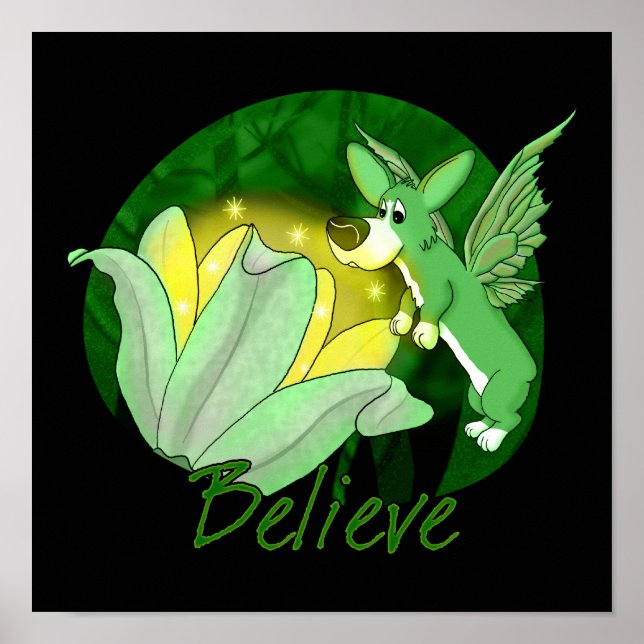 Póster Poster Forest Magic Corgi (Frente)