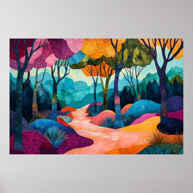 Póster Poster forestal de otoño (Frente)