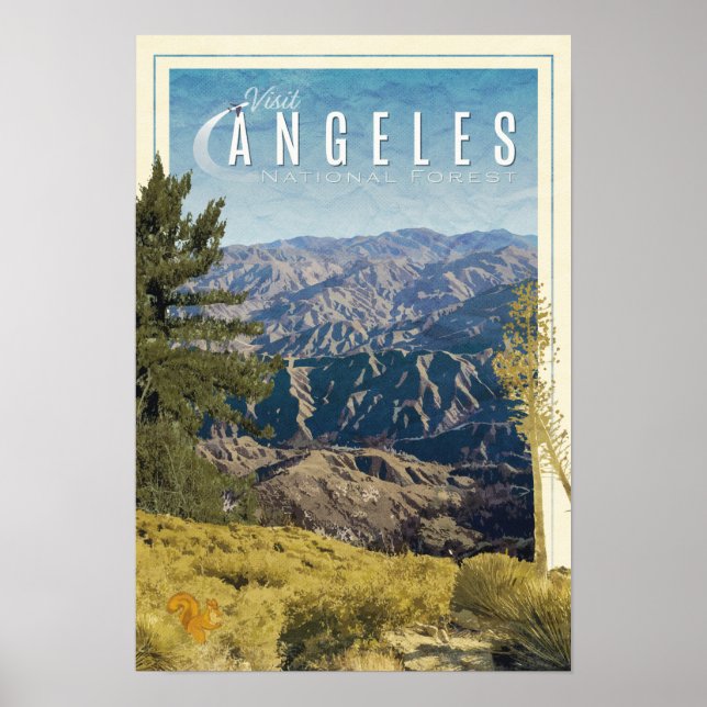 Póster Poster Forestal Nacional de Los Ángeles (Frente)