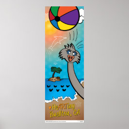 Póster Poster - Fotobombante de avestruces: Buellton.Art