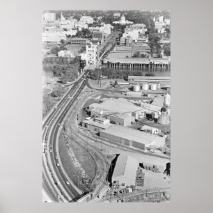 Póster Poster fotográfico Aerial Tower Bridge