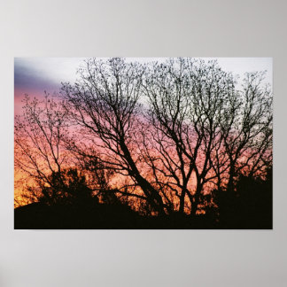 Póster Poster fotográfico al atardecer