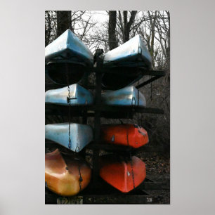 Póster Poster fotográfico apilado de Kayaks