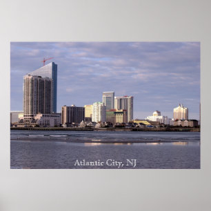 Póster Poster fotográfico de Atlantic City Skyline