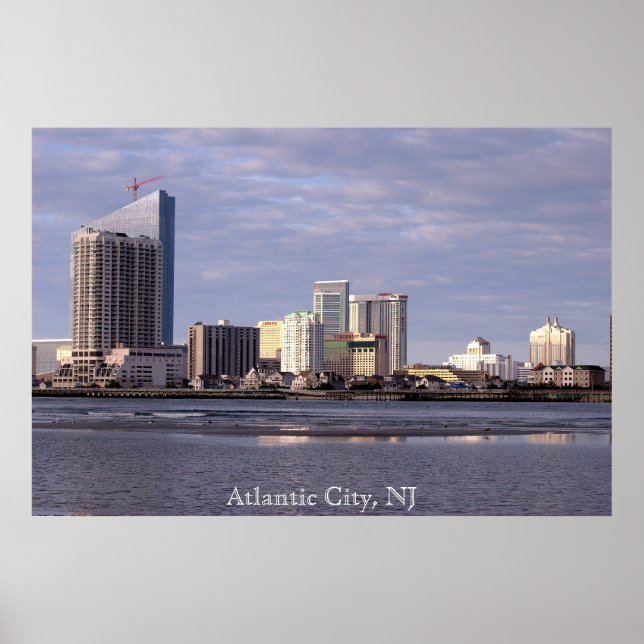 Póster Poster fotográfico de Atlantic City Skyline (Frente)