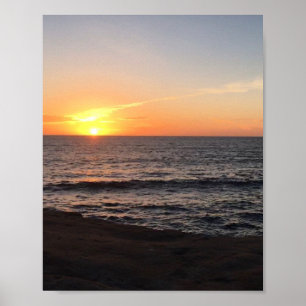 Póster Poster fotográfico de Beach Sunset Sea