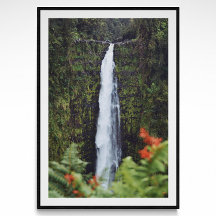 Poster fotográfico de cascada de selva tropical