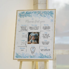 Póster Poster fotográfico de cumpleaños de Snowflake