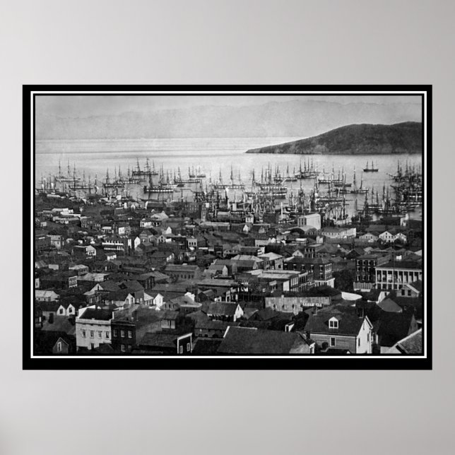 Póster Poster fotográfico de época San Francisco 1851 (Frente)