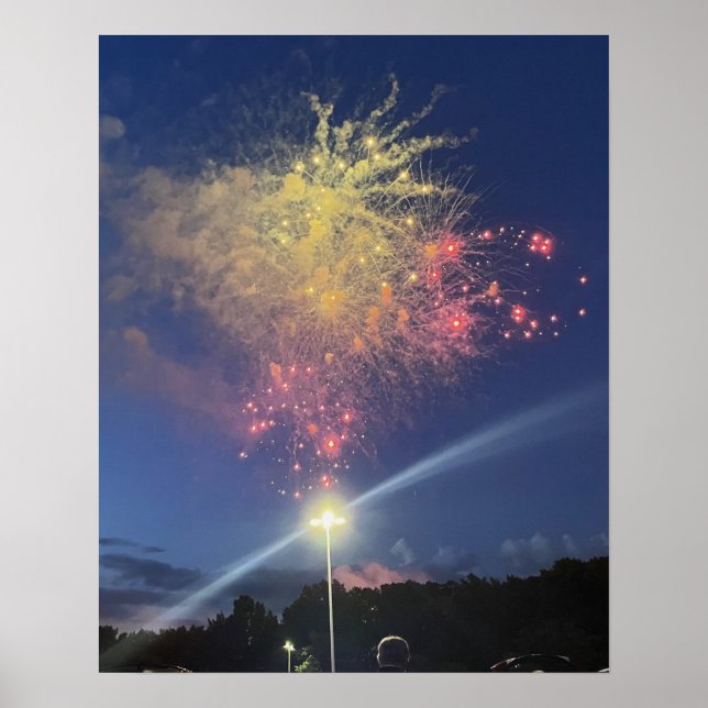 Póster Poster fotográfico de fuegos artificiales (Frente)