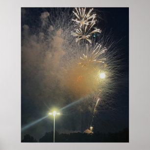 Póster Poster fotográfico de fuegos artificiales