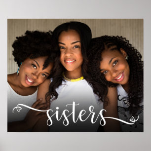 Póster Poster fotográfico de guiones de hermanas