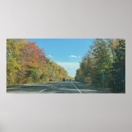 Póster Poster fotográfico de la autopista de otoño