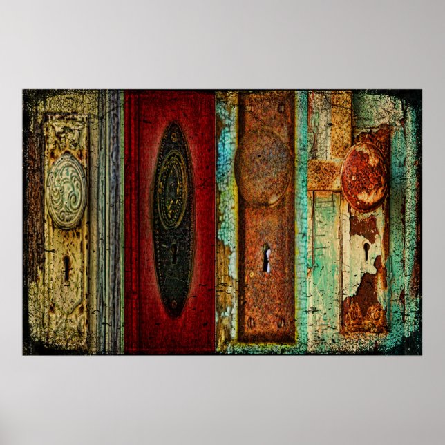 Póster Poster fotográfico de la pomo de la puerta de époc (Frente)