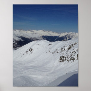 Póster Poster fotográfico de las montañas de nieve de inv