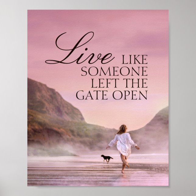 Póster Poster fotográfico de Life Quote Beach (Frente)