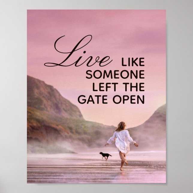 Póster Poster fotográfico de Life Quote Beach (Frente)