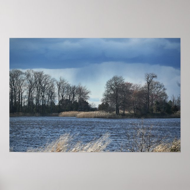 Póster Poster fotográfico de paisaje acuático (Frente)